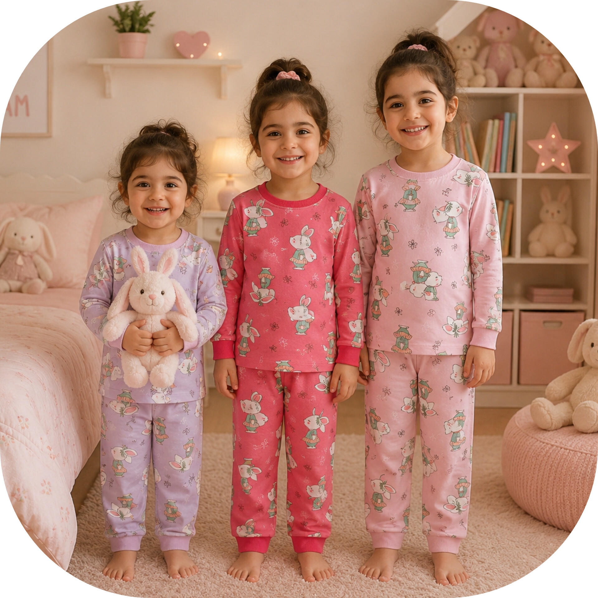 ست راحتی shiko دخترانه طرح خرگوش