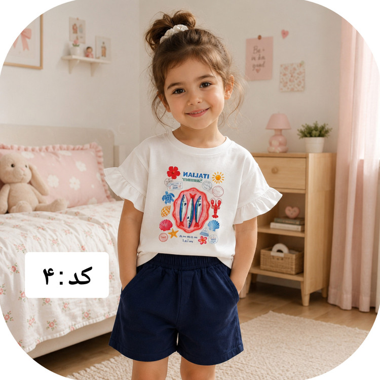 تیشرت برند joodikids دخترانه مدل summer