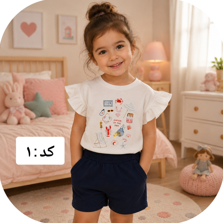 تیشرت برند joodikids دخترانه مدل summer